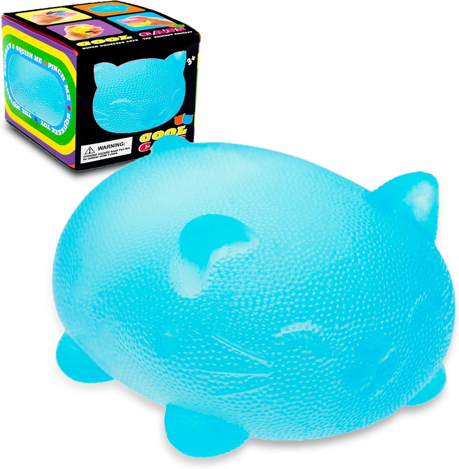 Stress Cat Toy, Sensory Fidget Toy, Sugar Filled Squishy Toys for Kids Stress Relief - High Density Squeeze Balls for Students Calming - Ultra-Soft Decompression Venting Toys H1