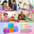 4Pcs Needoh-Nice Squishy Cube, Ice Cube Stress Relief Fidget Toys, Squeeze Doh Cube Squishy Fidget Toys for Kids Adults, Sensory Stress Balls for Autism Anxiety Relief (small)