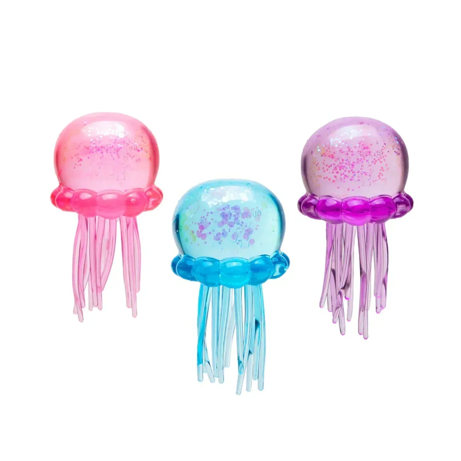 Schylling NeeDoh Jelly Squish - Stretchy Glitter Jellyfish Toy